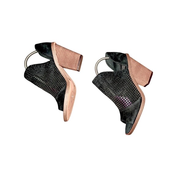 Vince Camuto Women's Kampbell Leather Suede Peep Toe Ankle Fashion Boots 8.5M - Picture 4 of 5